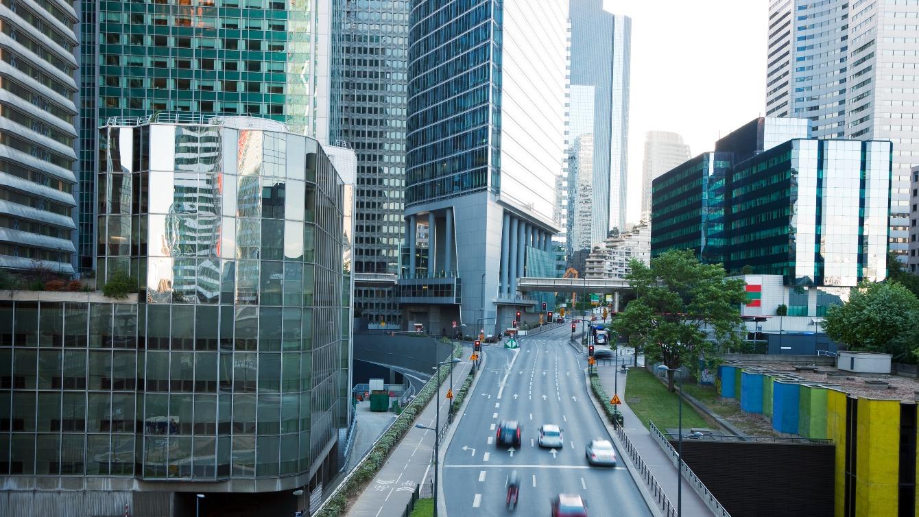 cityscape with highway